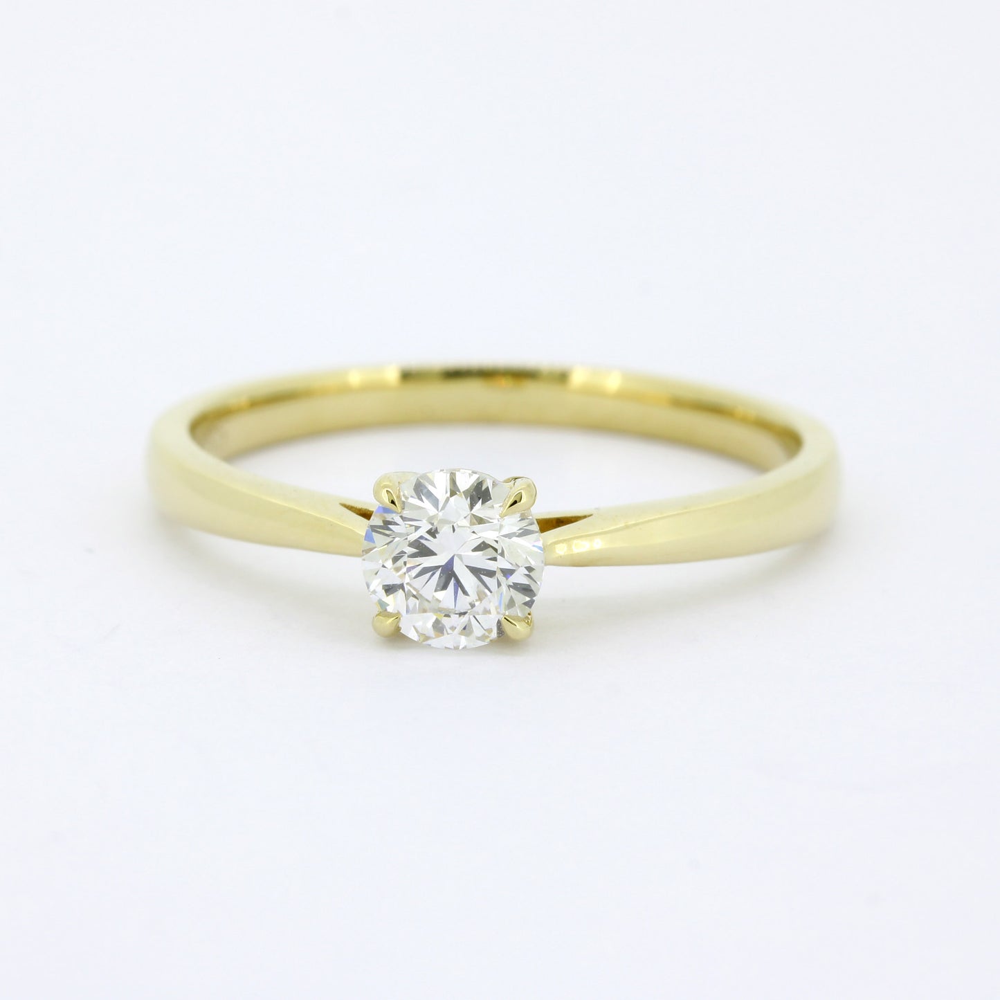 Ring 585 Gold 14 Kt Verlobungsring - 0,50 ct CVD Diamant E/VS1 – Neu