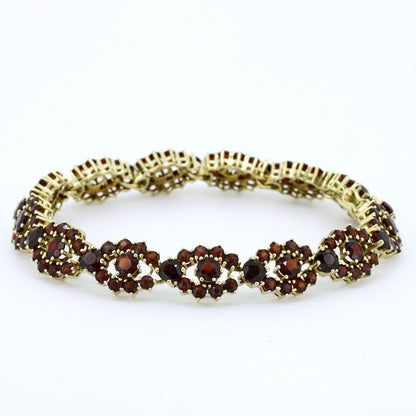 Armband 333 Gold 8 Kt - Granat Band - 18 cm lang - 10,2 mm breit - Wert 1850,-