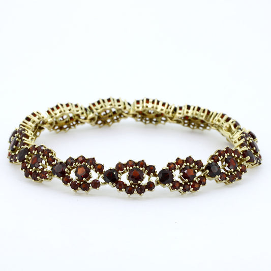 Armband 333 Gold 8 Kt - Granat Band - 18 cm lang - 10,2 mm breit - Wert 1850,-