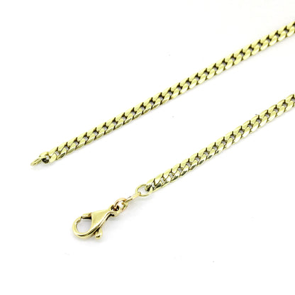 Kette 585 Gold 14 kt Gelbgold - 47 cm lang -  Breite 3,3 mm