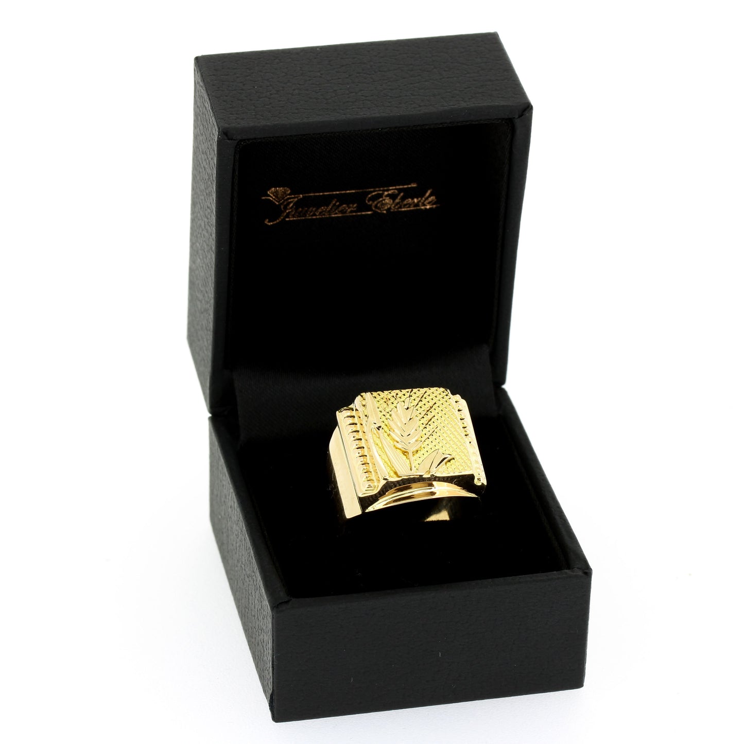 Siegel Ring 585 Gold 14 Kt mit Muster Rotgold - Wert 480,-