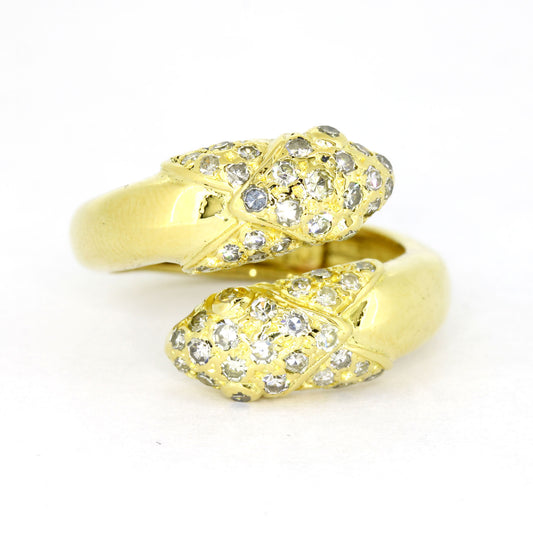 Ring 750 Gold 18 Kt Gelbgold - Diamanten ca. 0,60 ct W/SI - Wert 2500,-