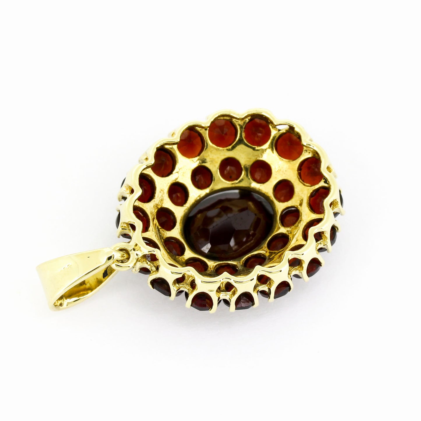 Anhänger 585 Gold 14 Kt Gelbgold - Granat - 6,4 g