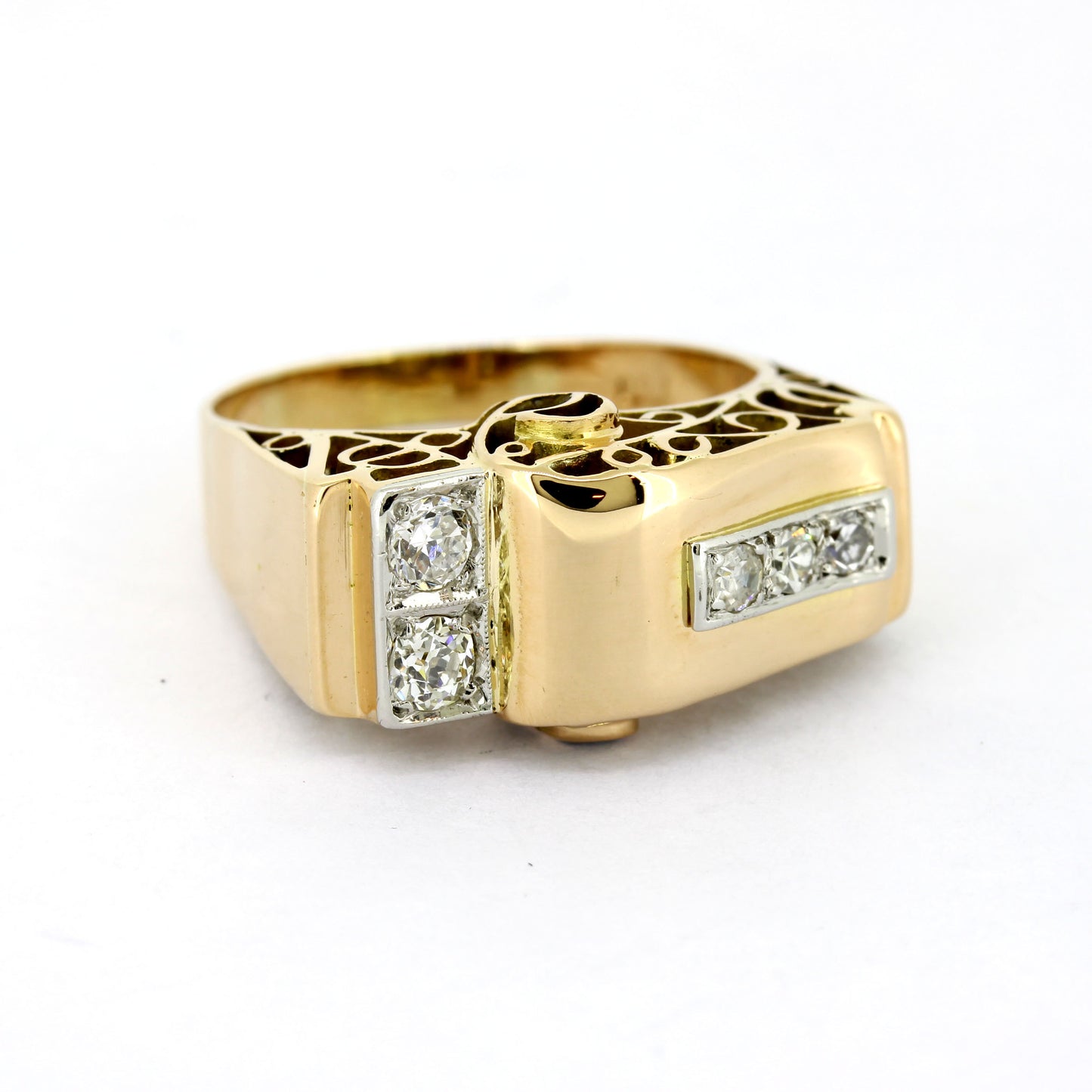 Ring 750 Gold 18 Kt - Diamant & Brillanten 0,24 ct H - SI-P - Wert 1530,-