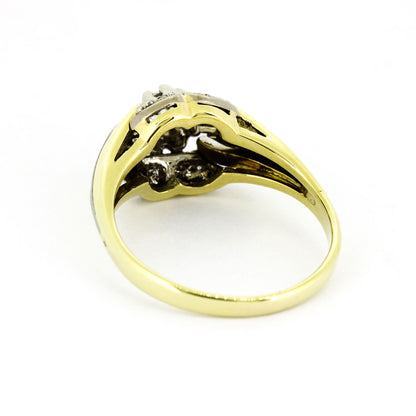 Ring 585 Gelb- & Weißgold – Brillant ca. 0,12 ct TW/VS + 0,05 ct - G58
