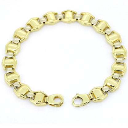 Armband 585 Gold 14 Karat Gelbgold 20 cm - beidseitig tragbar