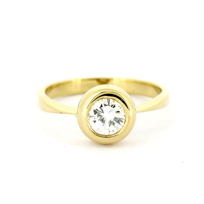 Ring 750 Gold 18 kt Gelbgold - 0,44 ct Brillanten TW/VS - Wert 2580,-