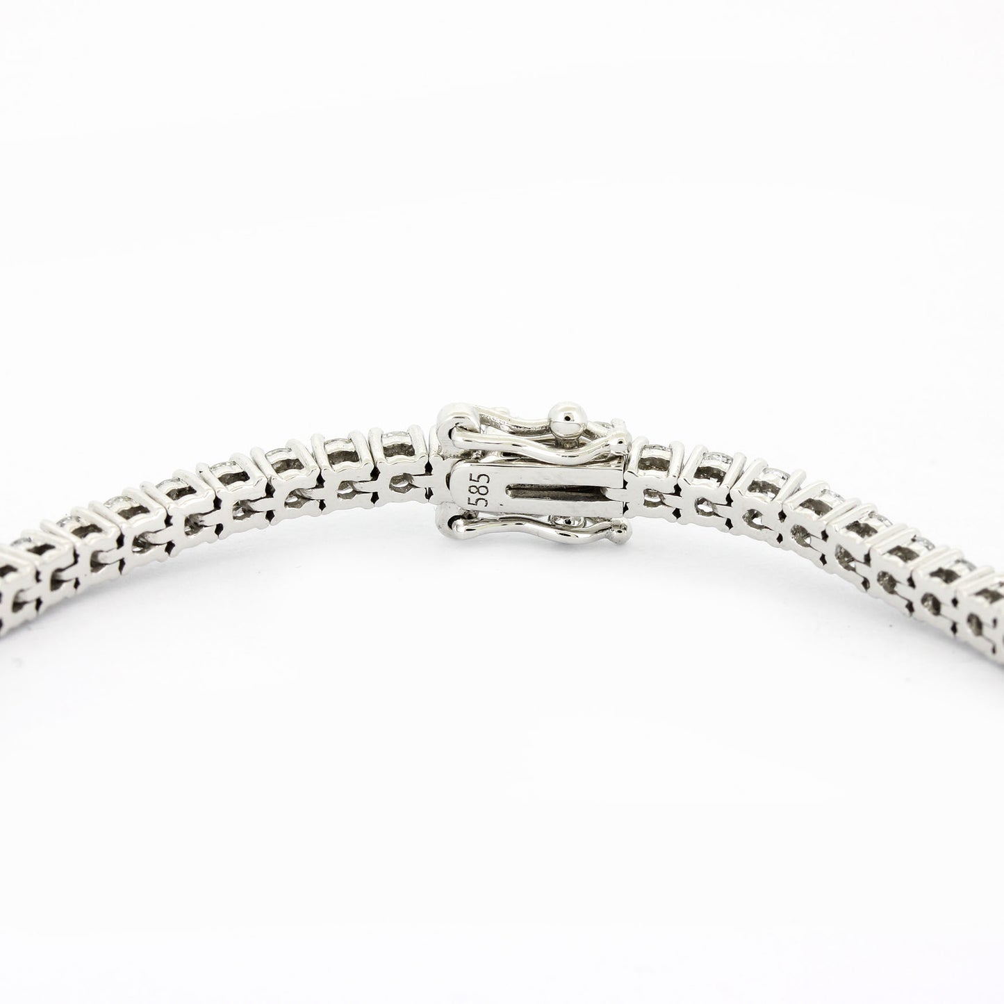 Tennisarmband 585 Gold 14K Weißgold - Brillanten ca. 4,0 ct E VS1 CVD