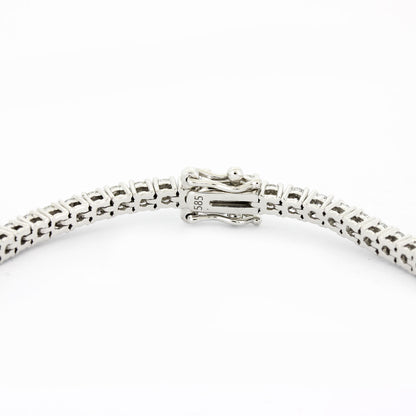 Tennisarmband 585 Gold 14K Weißgold - Brillanten ca. 4,0 ct E VS1 CVD