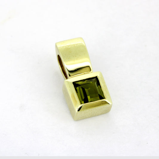 Anhänger 375 Gold 9 Kt - Turmalin - Wert 360,-