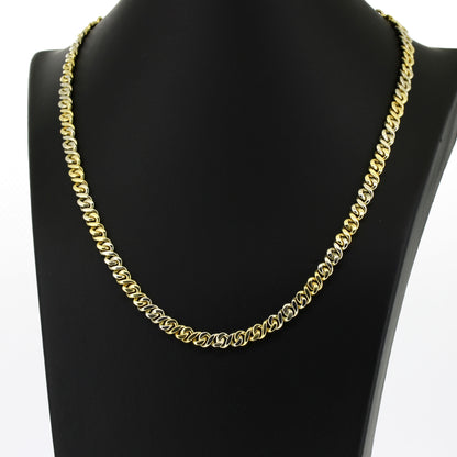 Kette 585 Gold 14 kt bicolor - 45 cm lang - Wert 6280,-