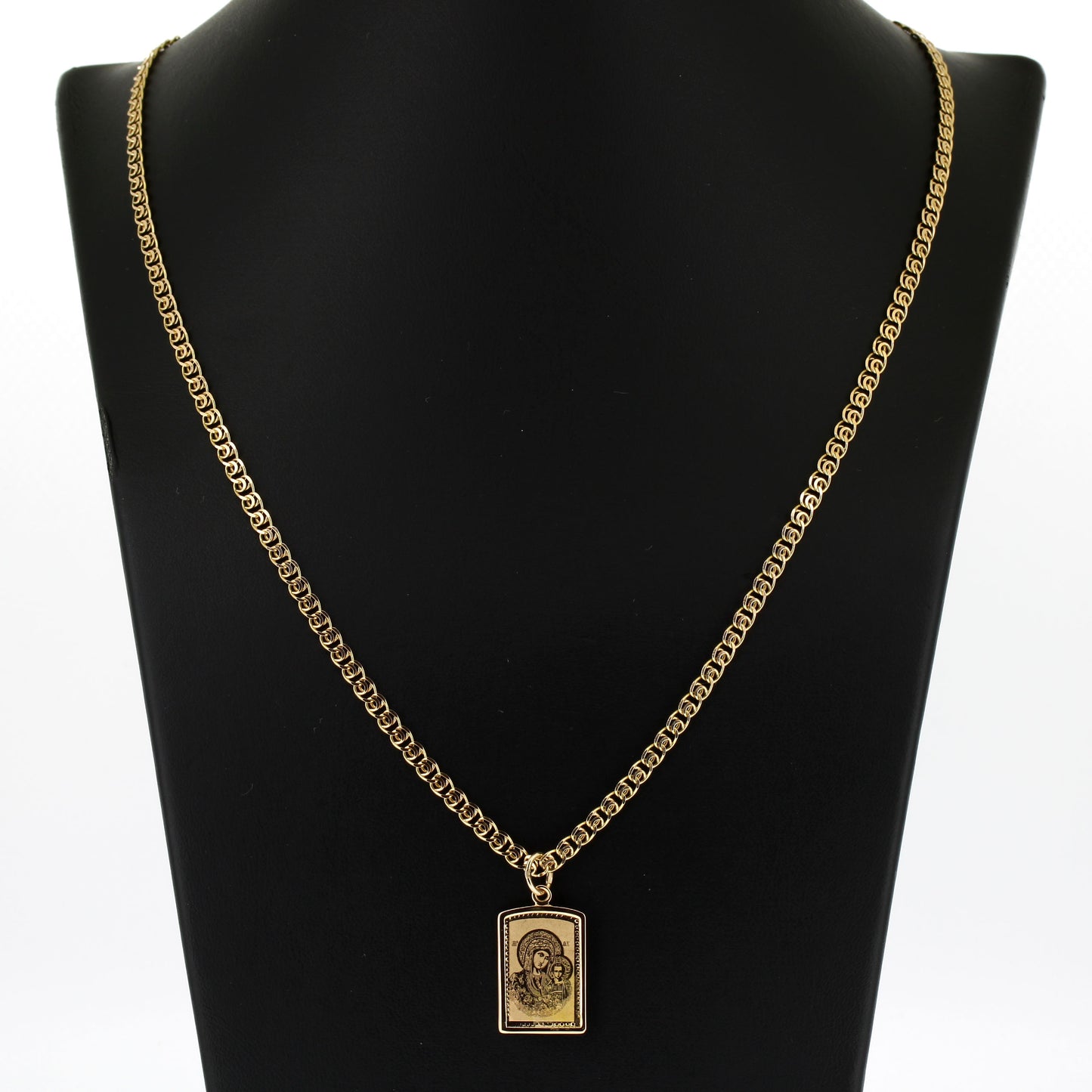 Kette mit Anhänger heilige Maria 585 Gold 14 kt Rotgold - 50 cm - Wert 1780,-