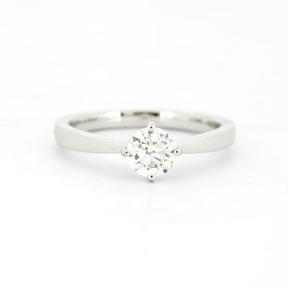 GIA Solitär Brillant Ring 585 Weißgold 14 Kt 0,61 ct E VVS1 - Wert 3800,-