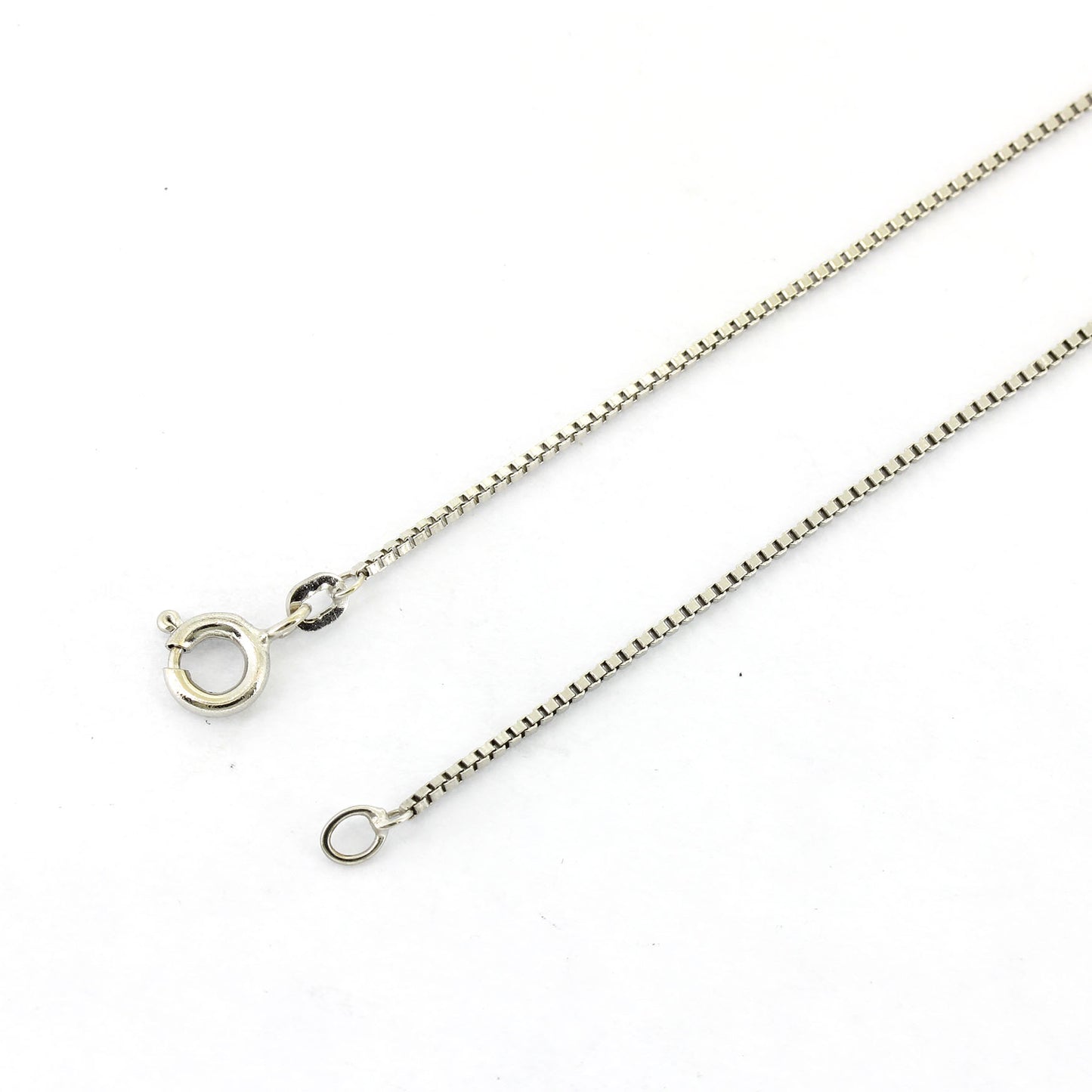 Venezianerkette 585 Gold 14 kt Weißgold - 46 cm lang - 1 mm breit