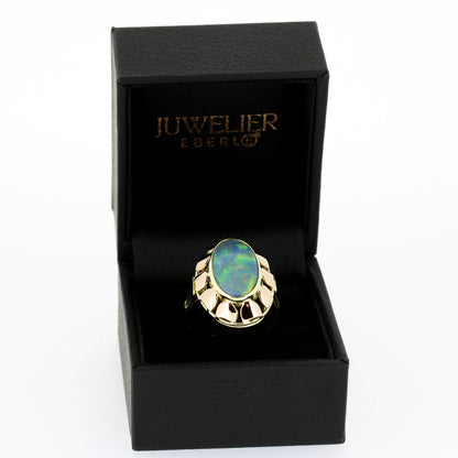 Ring 585 Gold 14 Kt - Opal Dublette  - Wert 1050,-
