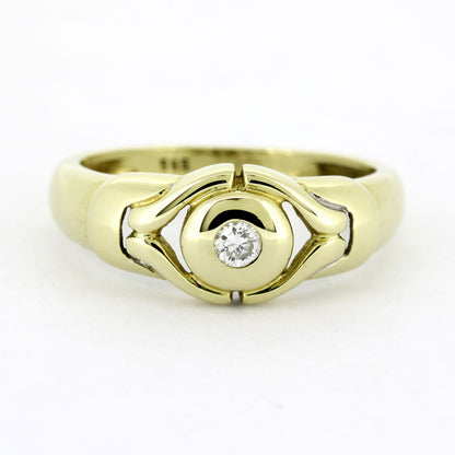 Ring 585 Gold 14 kt mit einem Brillant ca. 0,08 ct - Wert 760,-