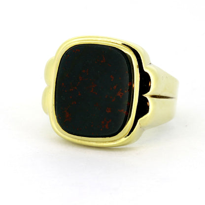 Siegel Ring 333 Gold 8 kt Gelbgold - Heliotrop - Wert 680,-