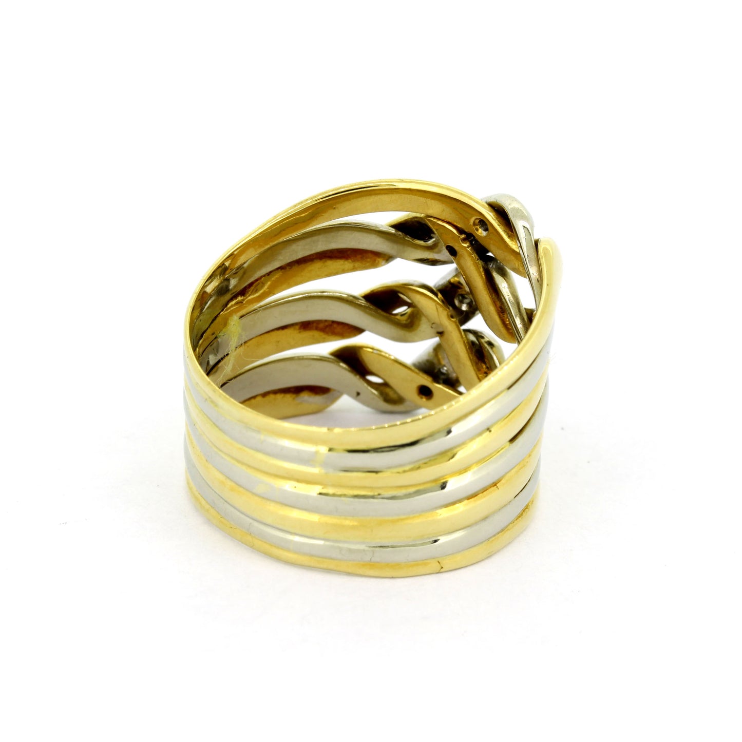 Ring 750 Gold 18 Kt tricolor - mit Diamanten - Wert 1300,-