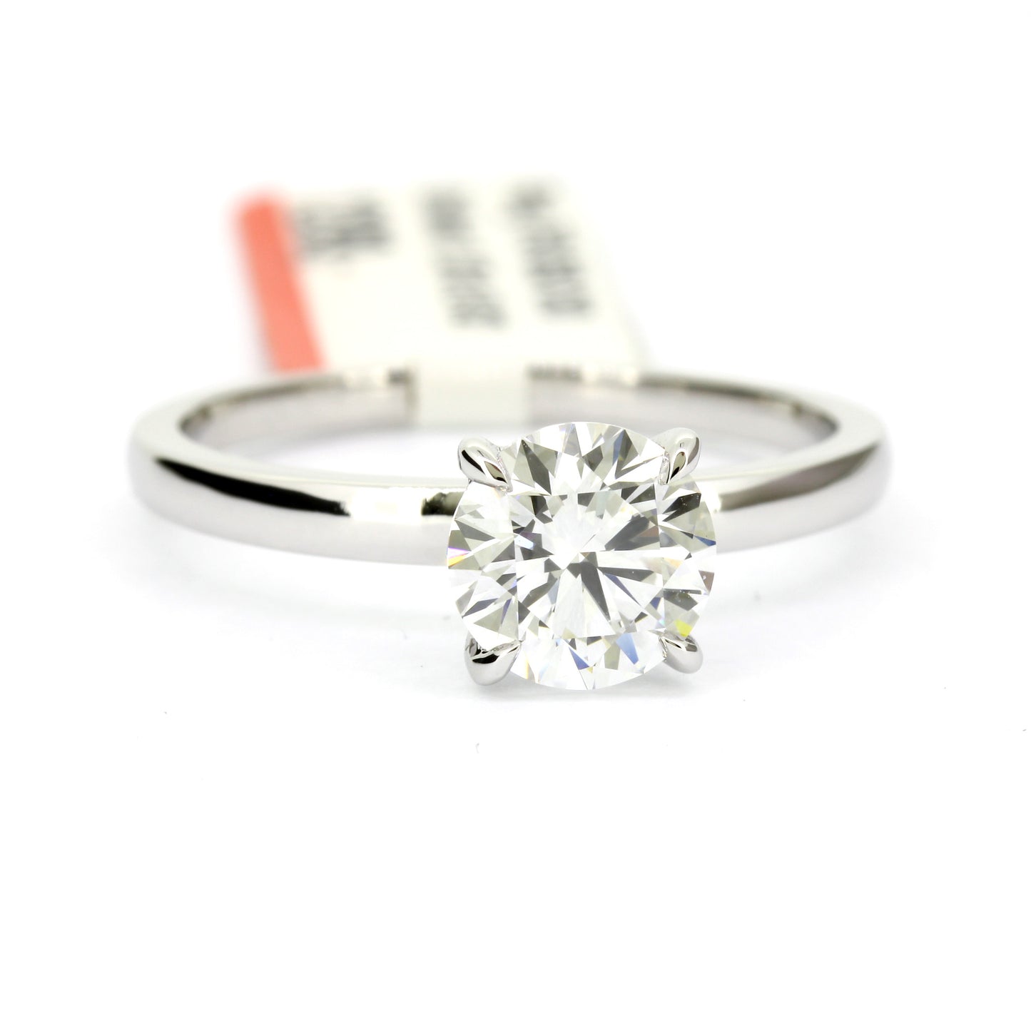 Ring 750 Gold 18 Kt Weißgold 1 ct Diamant Lab Grown CVD