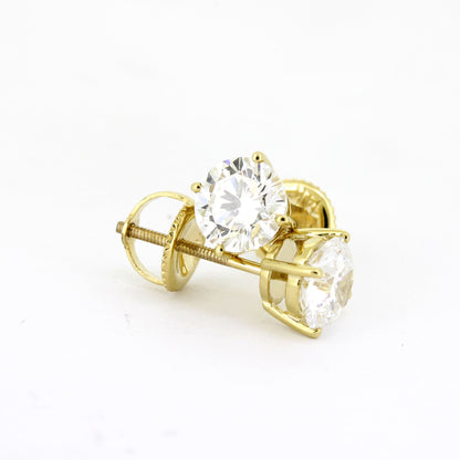 Ohrringe Stecker 585 Gold 14 kt Gelbgold - Brillanten ca. 1,50 ct