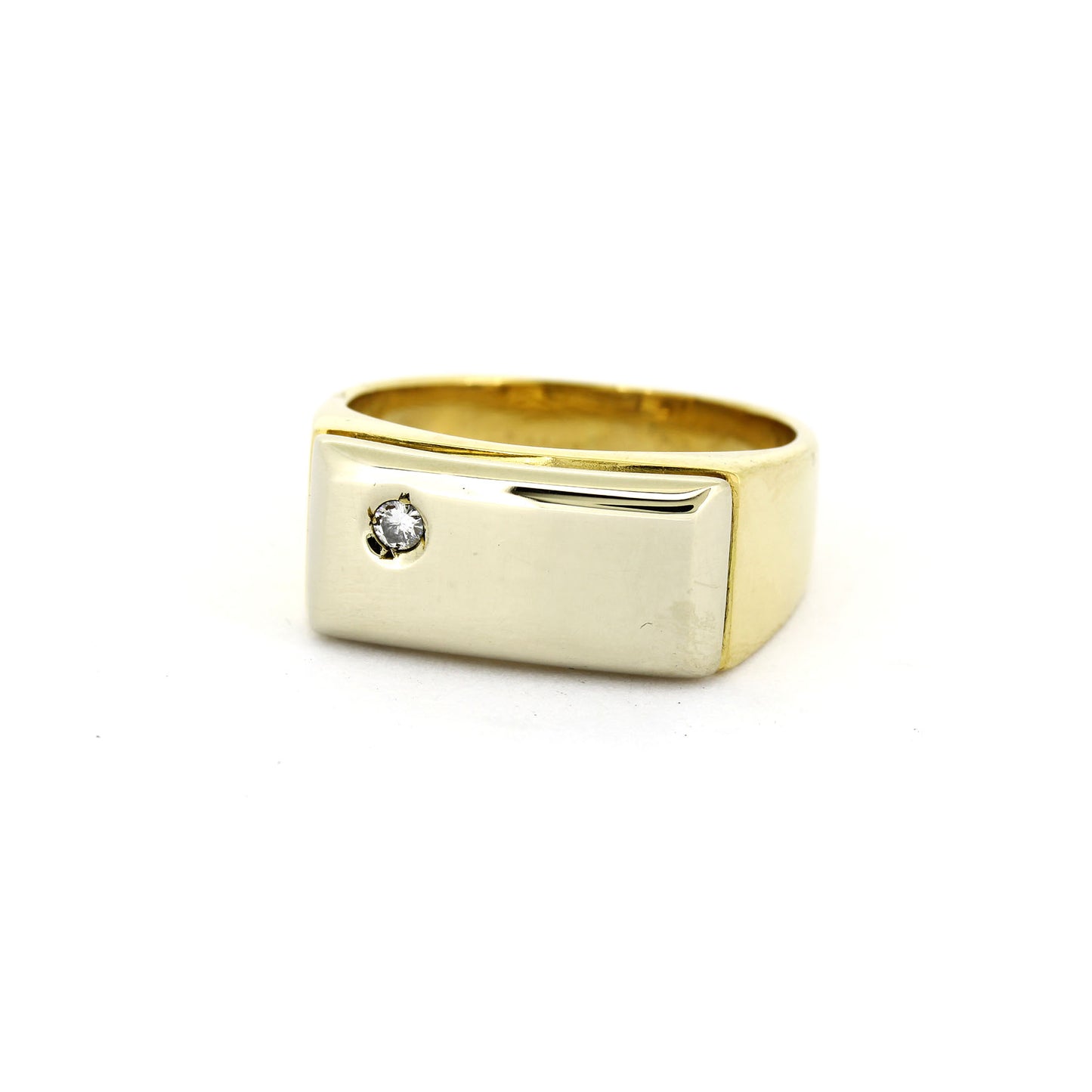 Ring 750 Gold 18 kt Gelbgold Weißgold - Brillanten 0,03 ct W/SI - Wert 2550,-