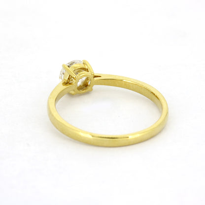 Solitär Ring 585 Gold 14 kt Gold - 0,50 ct Brillant VVS - CVD Labor Diamant