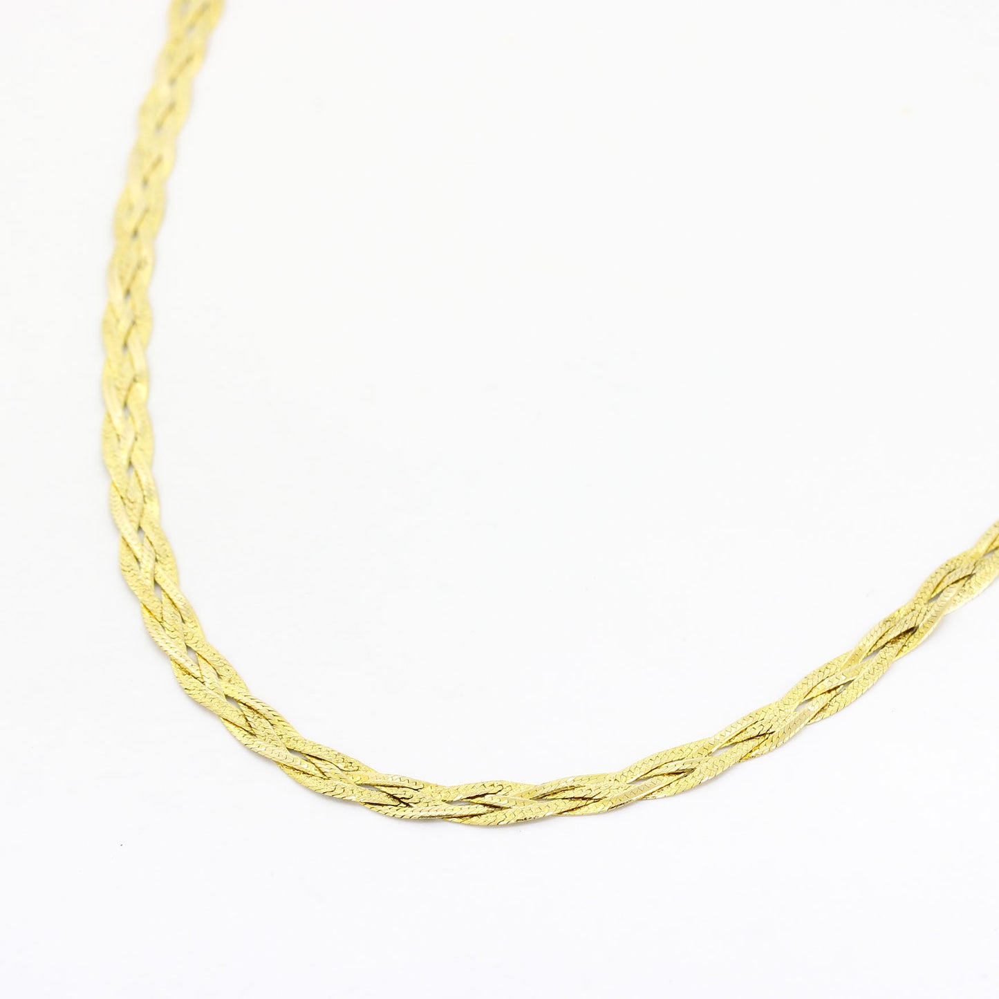Kette 585 Gold geflochten 14 kt Gelbgold - 45 cm lang - Wert 1230,-