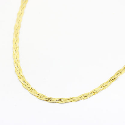 Kette 585 Gold geflochten 14 kt Gelbgold - 45 cm lang - Wert 1230,-