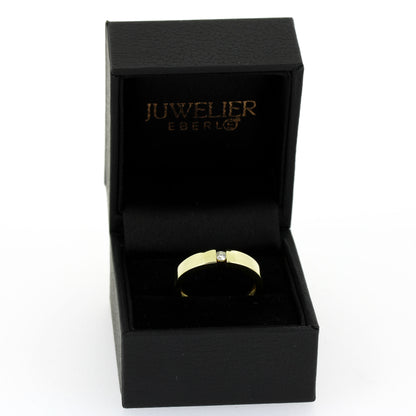 Ring 375 Gold 9 kt Gelbgold - 0,07 ct Brillanten W/SI - Wert 530,-