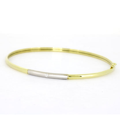 Armreif 585 Gold 14 Kt 64 x 56 mm - Brillant 0,02 ct - Wert 900,-