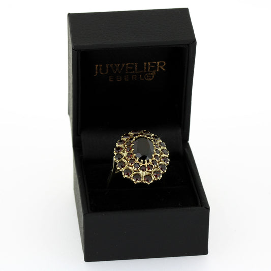 Ring 333 Gold Granat 14 Kt Gelbgold - Wert 410,-