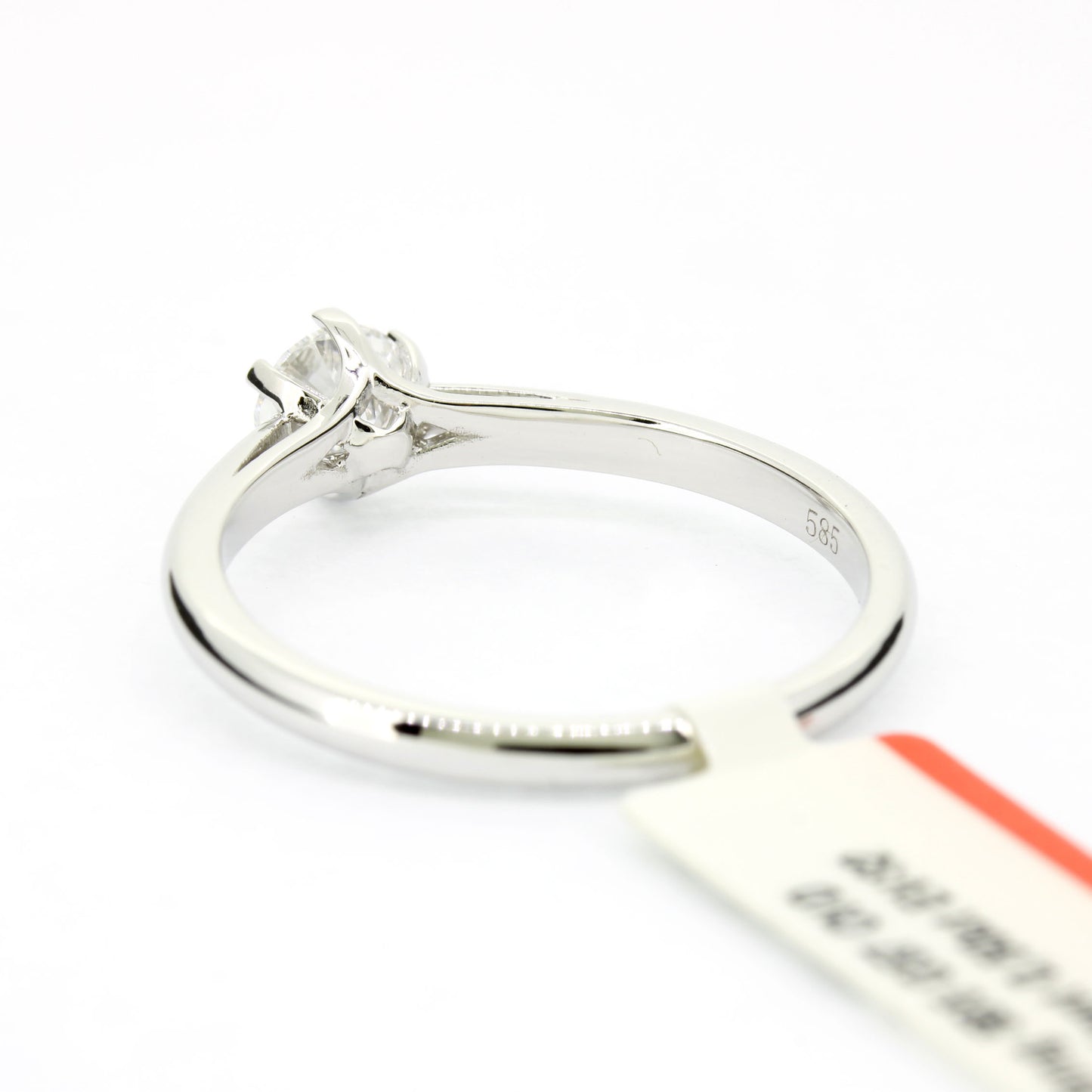 Ring 585 Gold 14 Kt Weißgold 0,50 ct Diamant Lab Grown CVD