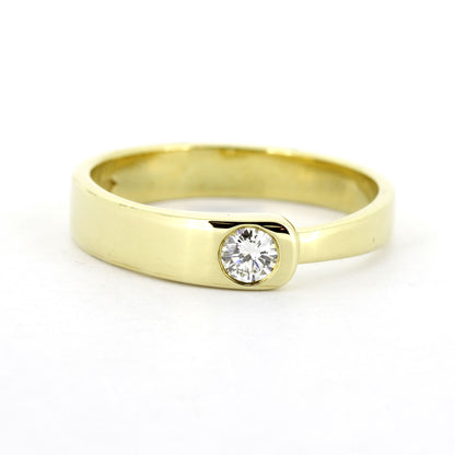 Ring 585 Gold 14 Kt Gelbgold - Brillant 0,15 ct TW/VS - Wert 1160,-