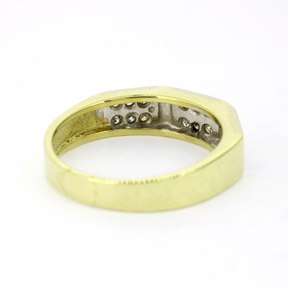 Ring 585 Gold 14 Karat Bicolor Diamanten 0,10 ct Gr. 56