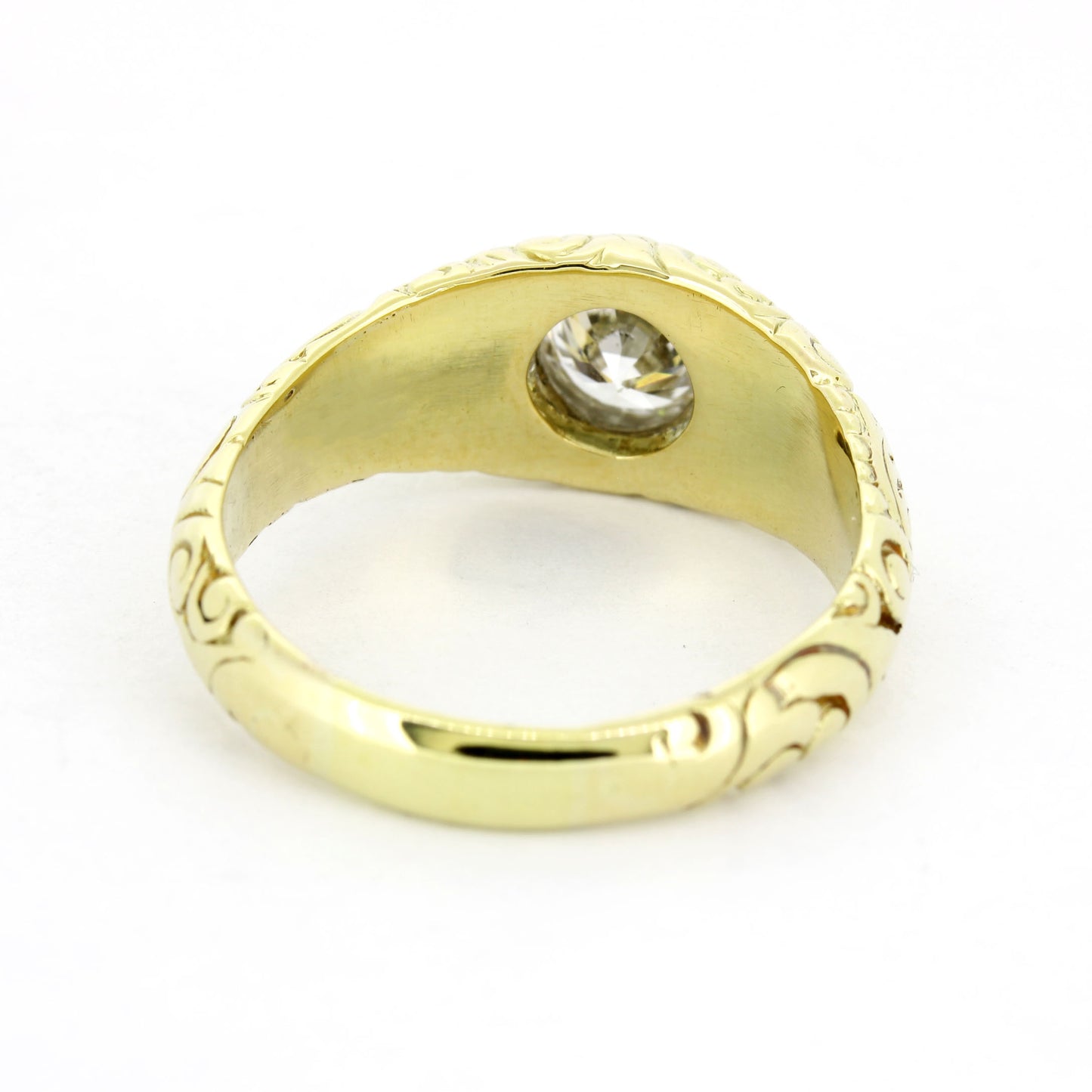 Ring 585 Gold 14 Kt Gelbgold - Diamant Altschliff 1,0 ct TW/P1 - Wert 4660,-