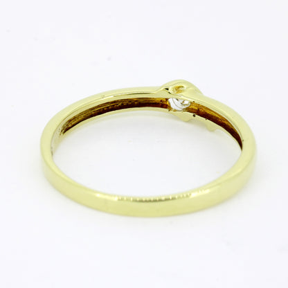 Ring 585 Gold 14 Karat Gelbgold Diamanten 0,03 ct Gr. 51,5 - Wert 420,-