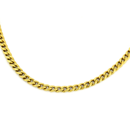Panzer Kette 333 Gold 8 kt Gelbgold - 42 cm lang -  Breite 4,2 mm