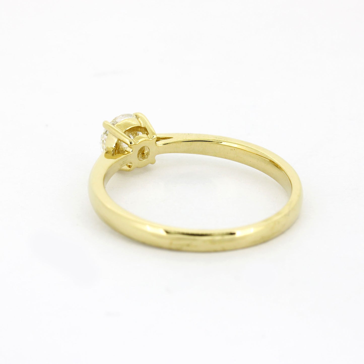 Solitär Verlobungsring 585 Gold 14 kt Gelbgold - 0,50 ct Brillant E VS2 - CVD Labor Diamant