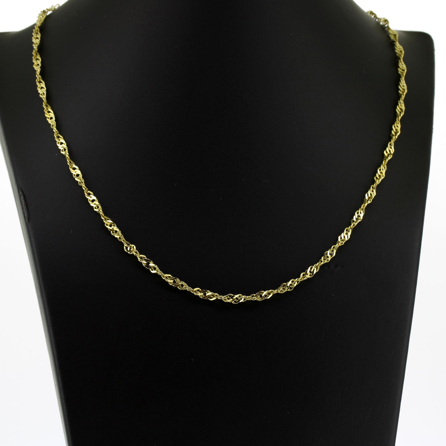 Kette 585 Gold 14 kt Gelbgold gedreht - 45 cm lang - Wert 1260,-