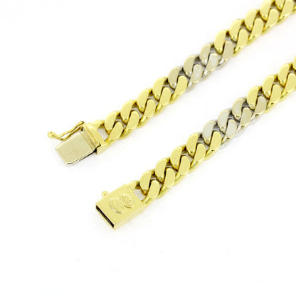 Armband 750 Gold 18 Kt bicolor 7,4 mm - Länge: 20,5 cm - Wert 5670,-