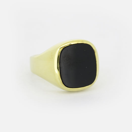 Siegel Ring 585 Gold 14 kt - Onyx - Wert 2450,-