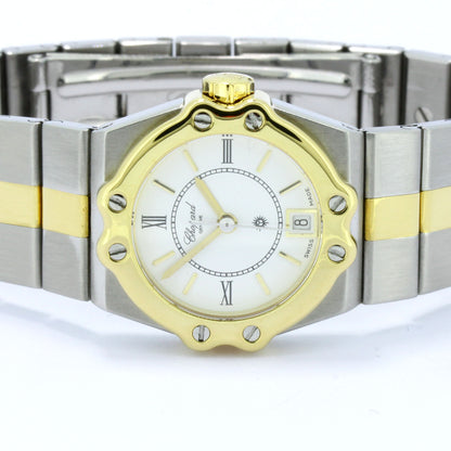 Chopard Damenuhr Lady St. Moritz 8024 Stahl Gold 750 24 mm Quarz