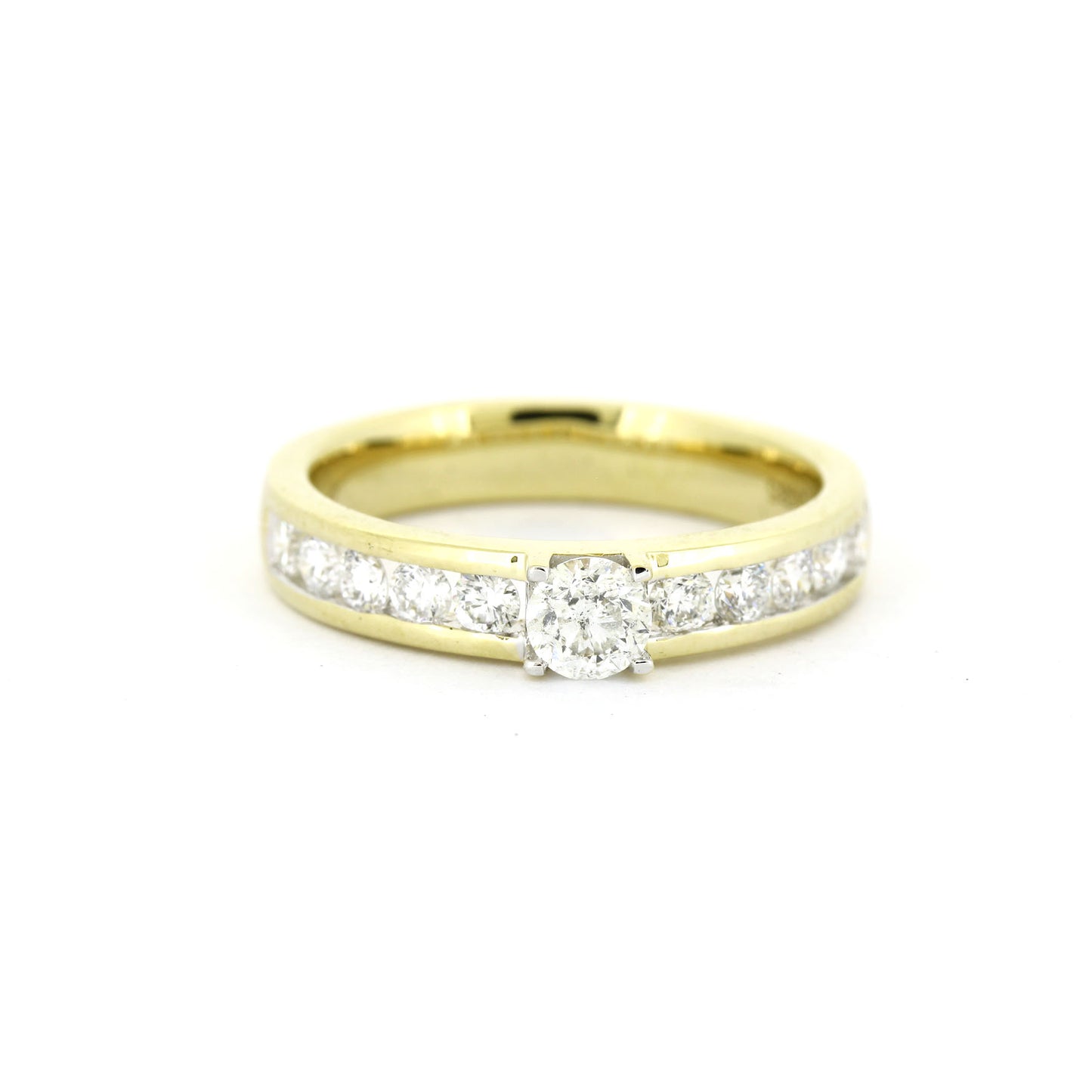 Ring 585 Gold 14 kt Gelbgold - Brillanten 0,75 ct W/SI - Wert 2450,-