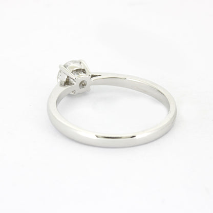 Solitär Verlobungsring 585 Gold 14 kt Weißgold - 0,50 ct Brillant E VS2