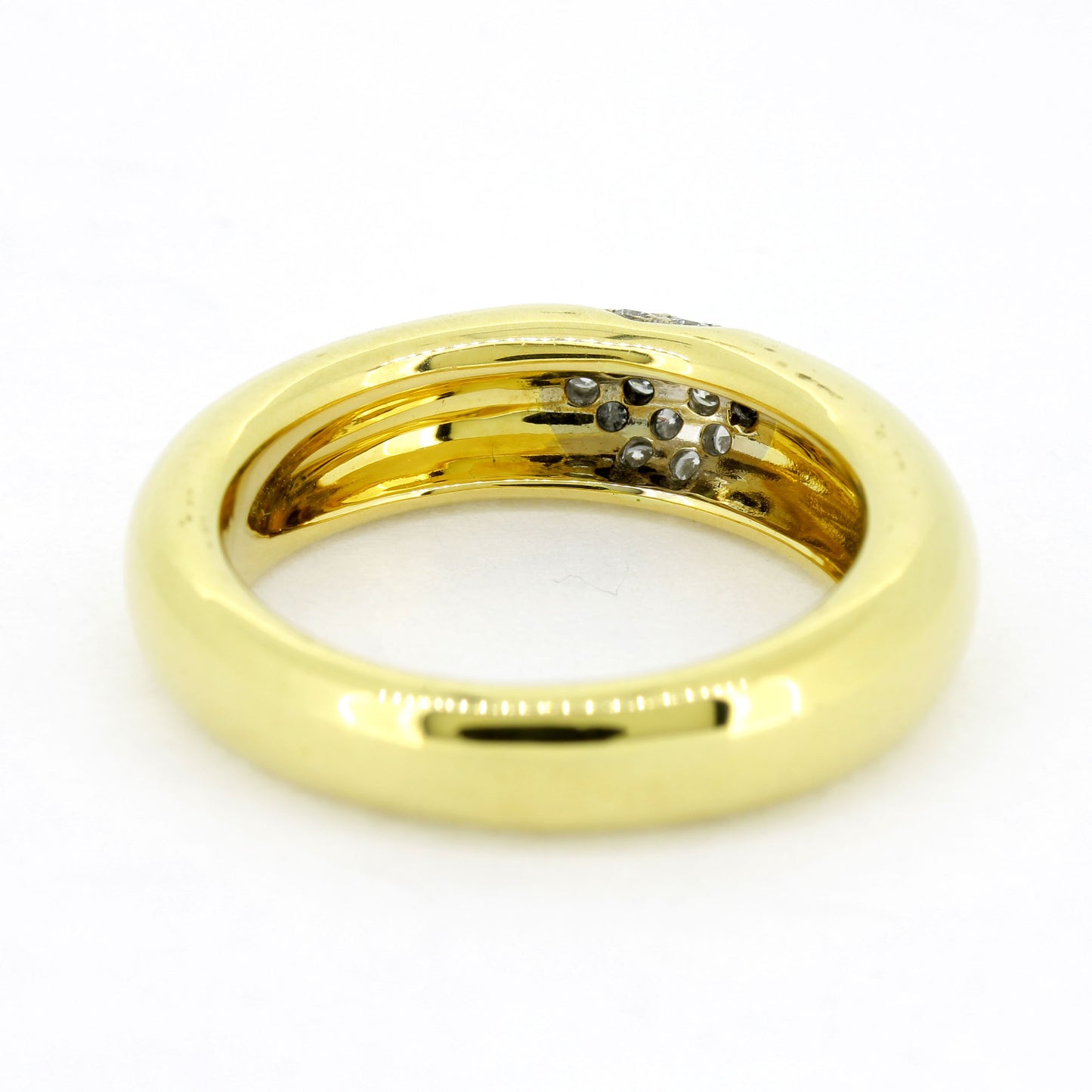 Ring 750 Gold 18 Karat Bicolor Brillanten 0,14 ct TW/VS