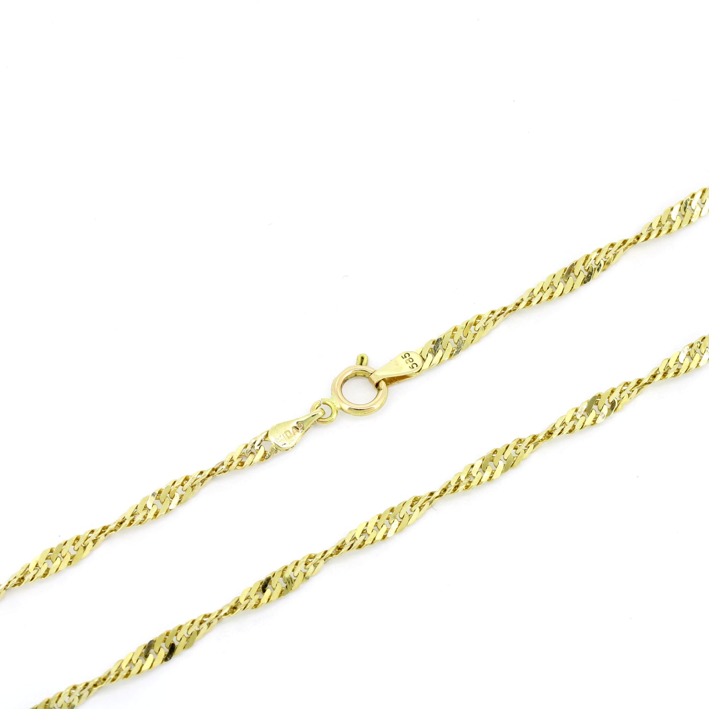 Kette geflochten 585 Gold Kette 14 Kt Gelbgold - Kettenlänge 44 cm - Wert 870,-