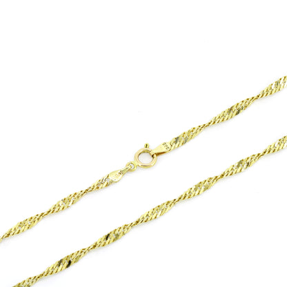 Kette geflochten 585 Gold Kette 14 Kt Gelbgold - Kettenlänge 44 cm - Wert 870,-