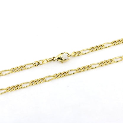 Figaro Kette 585 Gold 14 kt Gelbgold - 45 cm lang - Wert 2020,-