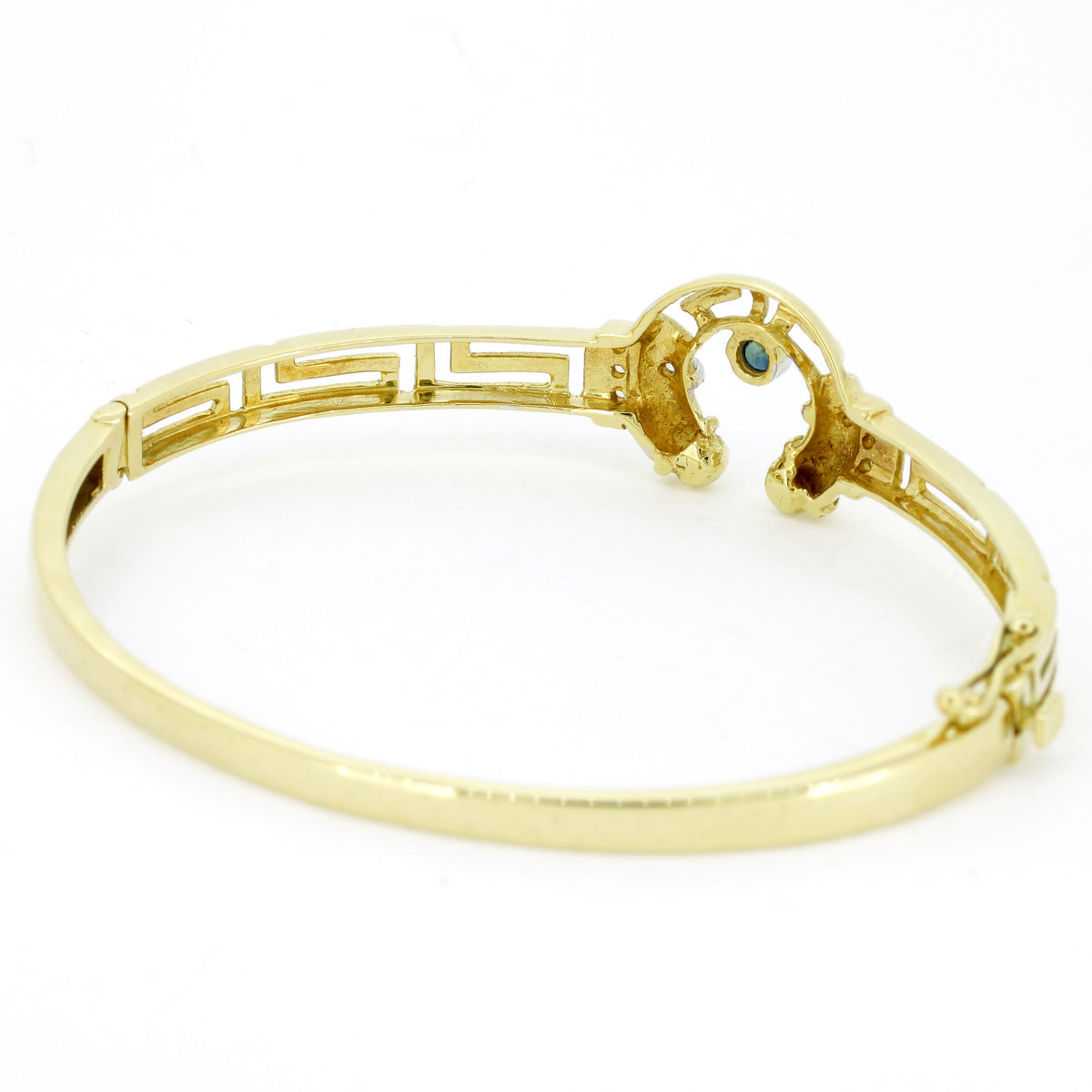 Armreif 585 Gold 14 Karat Gelbgold Saphir und Zirkonia - Wert 3750,-