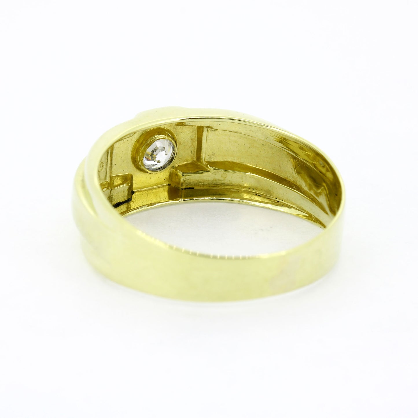 Ring 585 Gold 14 Karat Bicolor Zirkonia Gr. 61